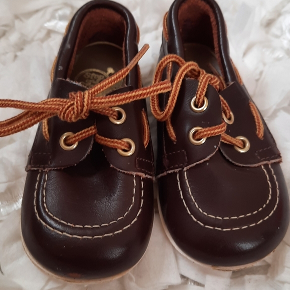 Step and Stride Brown Boat Shoes Baby Loafers Infant Size 2 - Picture 2 of 11